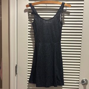 H&M Casual Black and White Polka Dot Mini Fit and Flare Dress